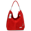 Bőr táska shopper bag Vittoria Gotti piros VG42